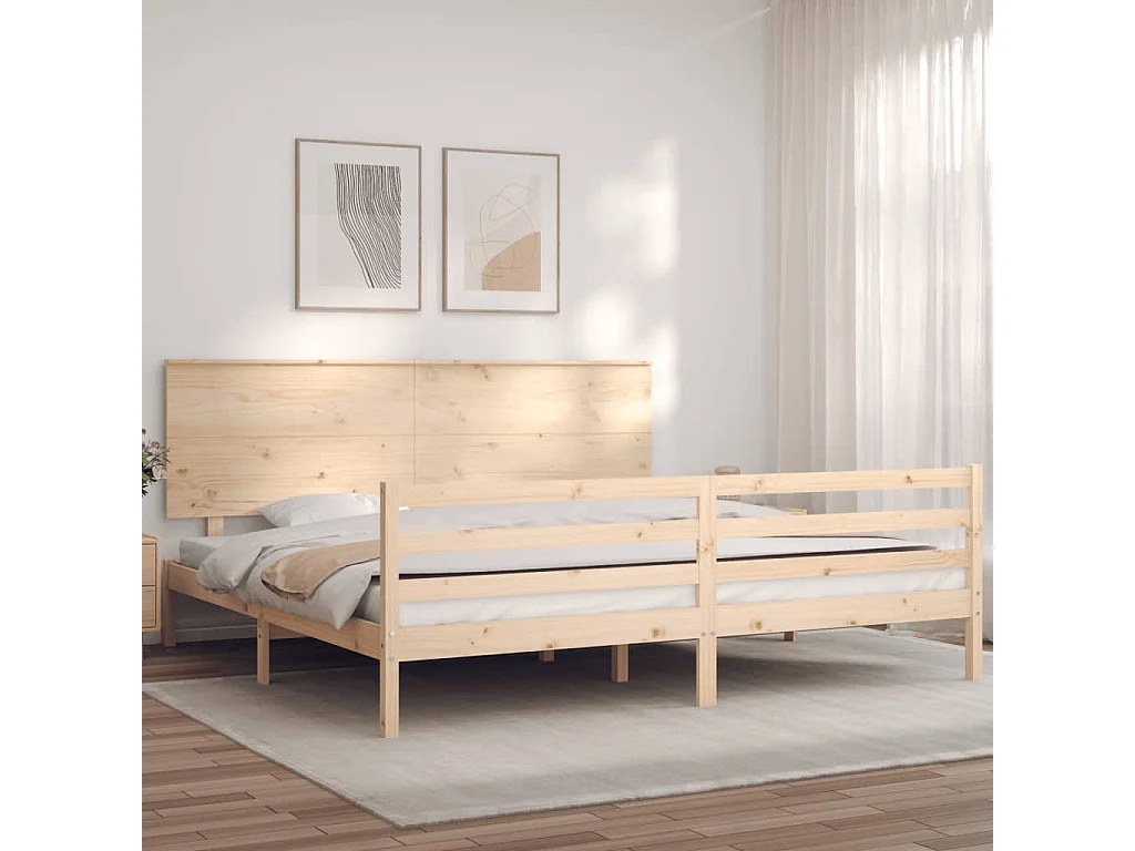 Bedframe zonder matras 200x200 cm massief hout