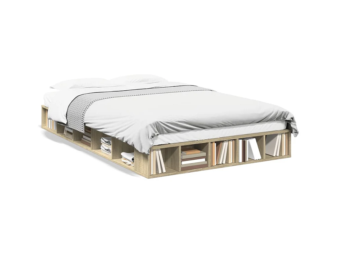 Bedframe zonder matras Sonoma eiken 120x200 cm