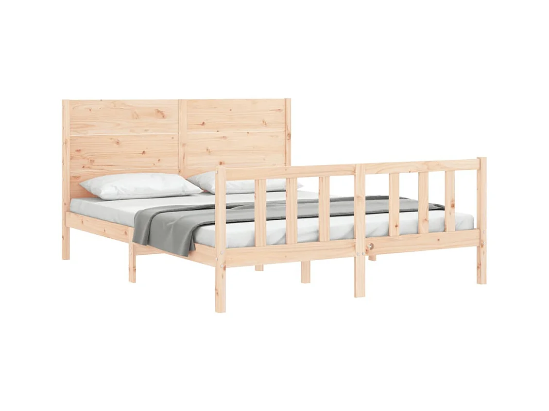 Bettgestell ohne Matratze 160x200 cm Kiefer Massivholz