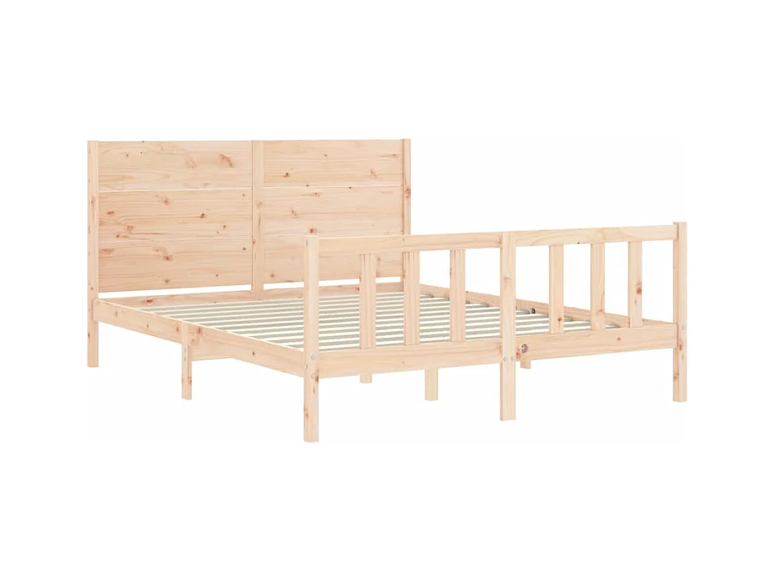 Bettgestell ohne Matratze 160x200 cm Kiefer Massivholz