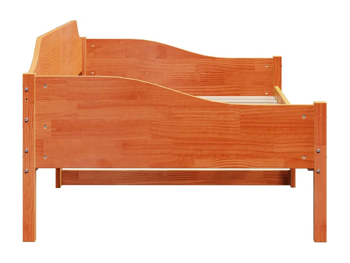 Struttura letto senza materasso cera marrone 90x200 cm legno massello di pino