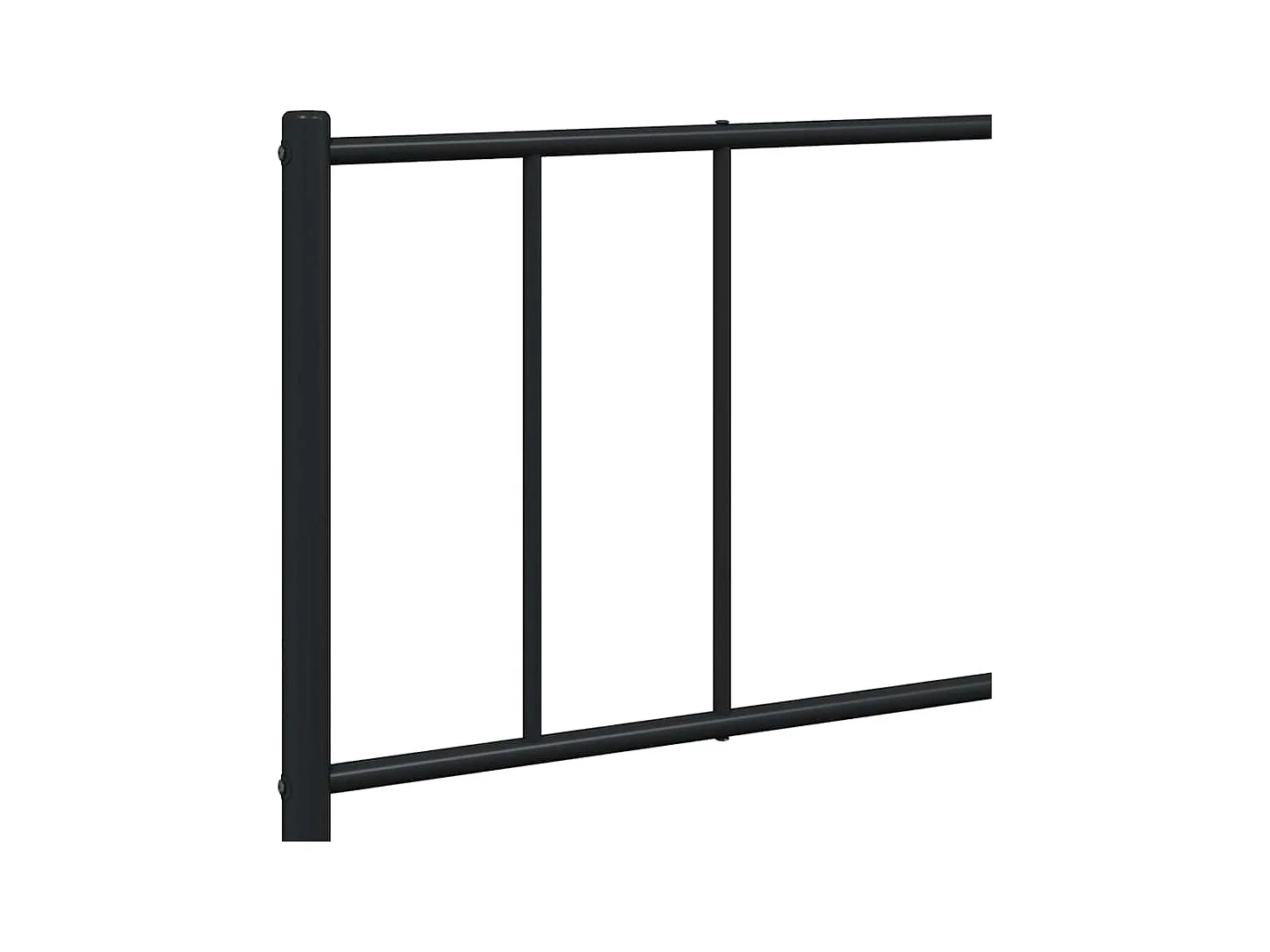 Struttura letto in metallo senza materasso con pediera nera 180x200cm