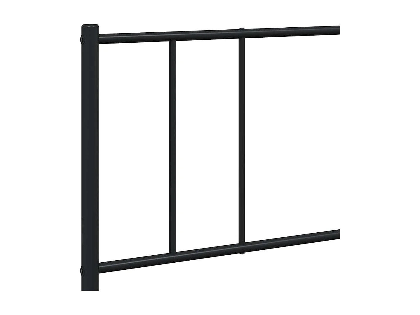 Estructura de cama de metal sin colchón con pie de cama negro 180x200cm