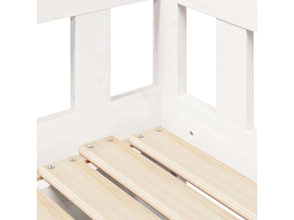 Divano letto con rotelle e cassetti senza materasso bianco 90x200cm