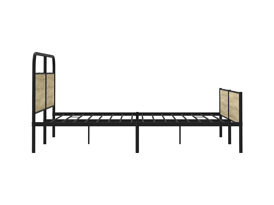 Metalen bedframe zonder matras Sonoma eiken 180x200 cm