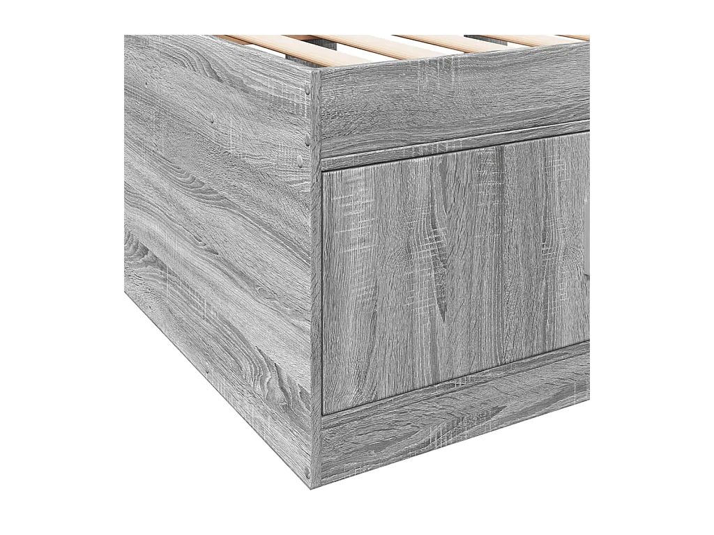 Dagbed met lades zonder matras Sonoma grijs 90x200 cm