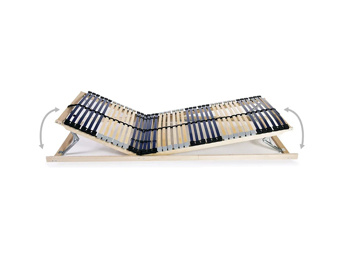 Lattenbodems zonder matras 2 stuks met 42 latten 80x200 cm