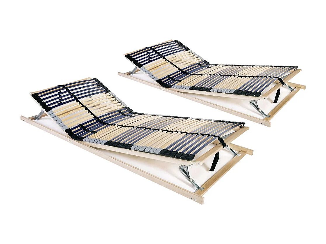 Sommiers à lattes sans matelas 2 pcs avec 42 lattes 80x200 cm