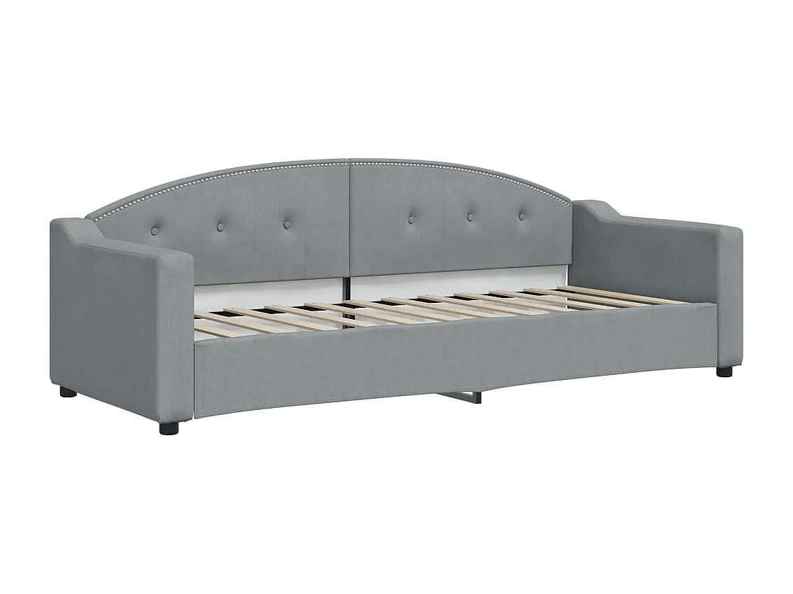 Tagesbett mit Ausziehbett ohne Matratze hellgrau 80x200 cm