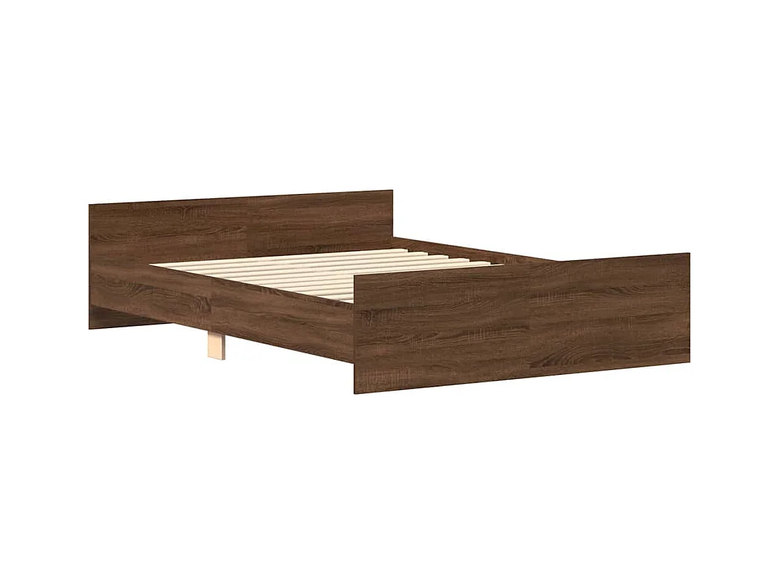 Cadre de lit sans matelas chêne marron 120x190 cm
