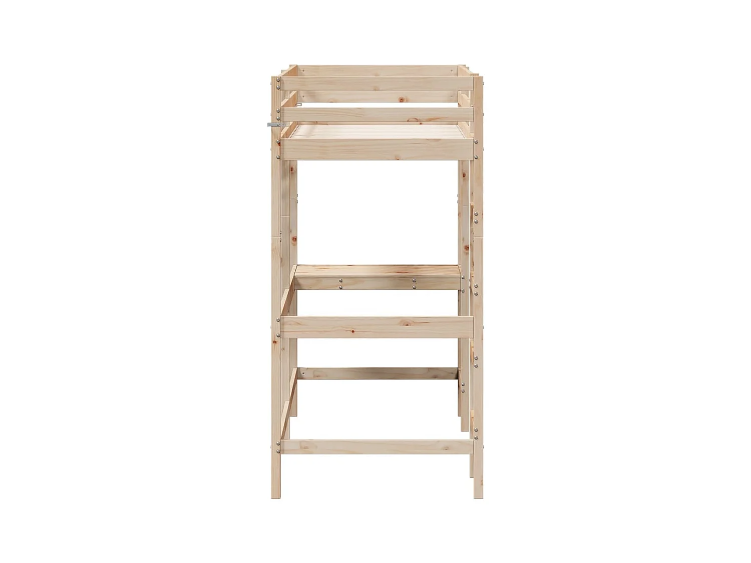 Letto a castello senza materasso 75x190 cm in legno massello di pino