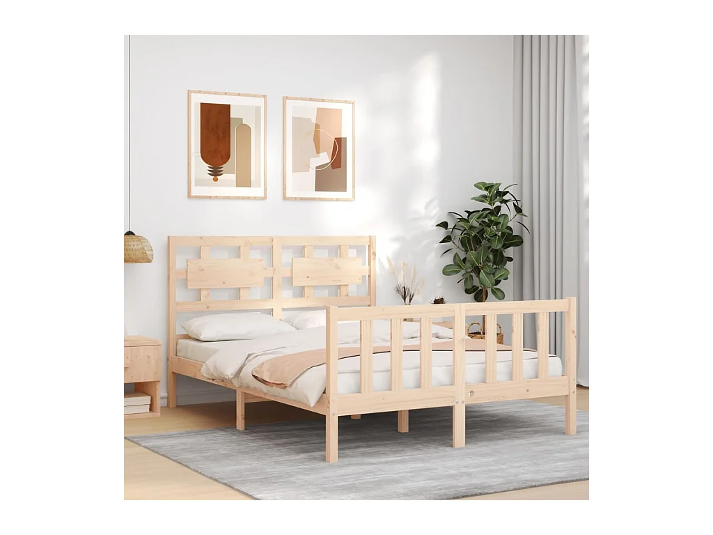 Bedframe zonder matras van massief grenenhout