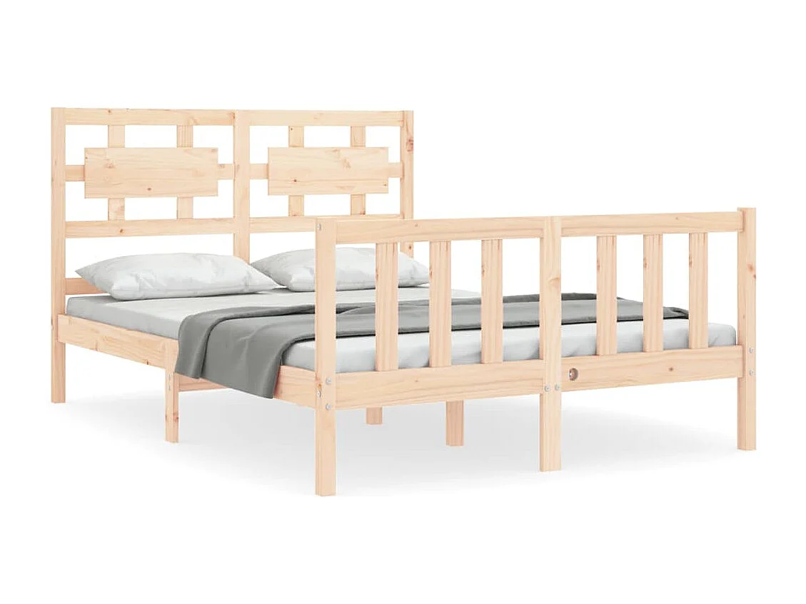 Struttura letto senza materasso in legno massello di pino