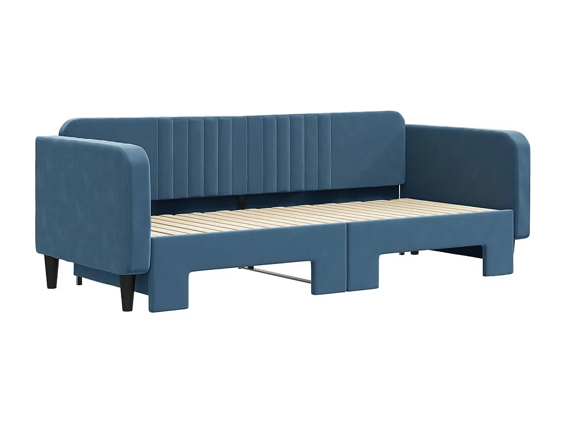 Divano letto con letto estraibile senza materasso blu 90x200 cm