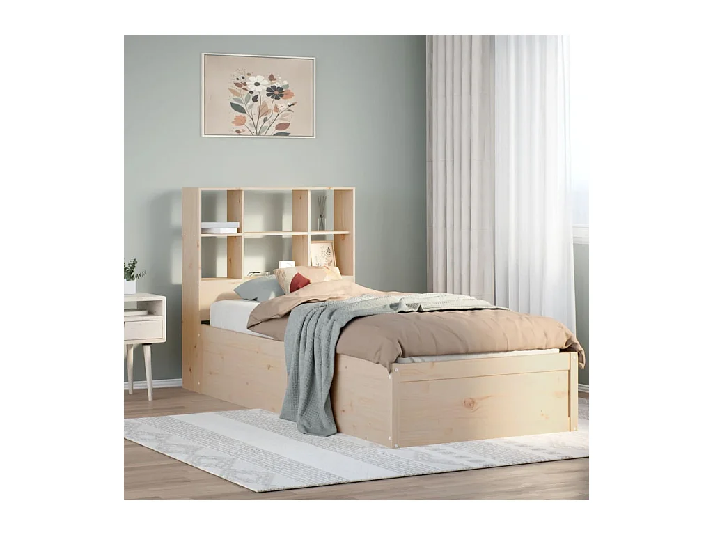 Bettgestell ohne Matratze 90x190 cm Kiefer Massivholz