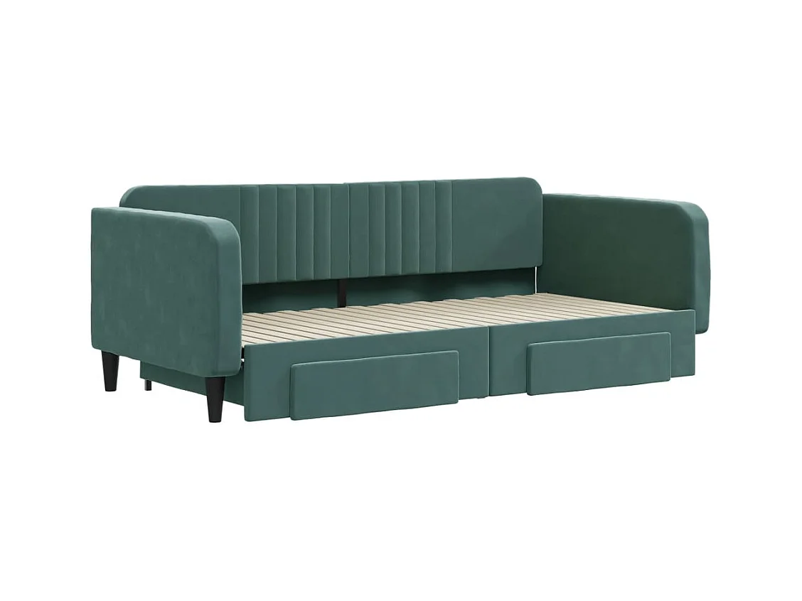 Lit de jour avec gigogne et tiroirs sans matelas 100x200 cm