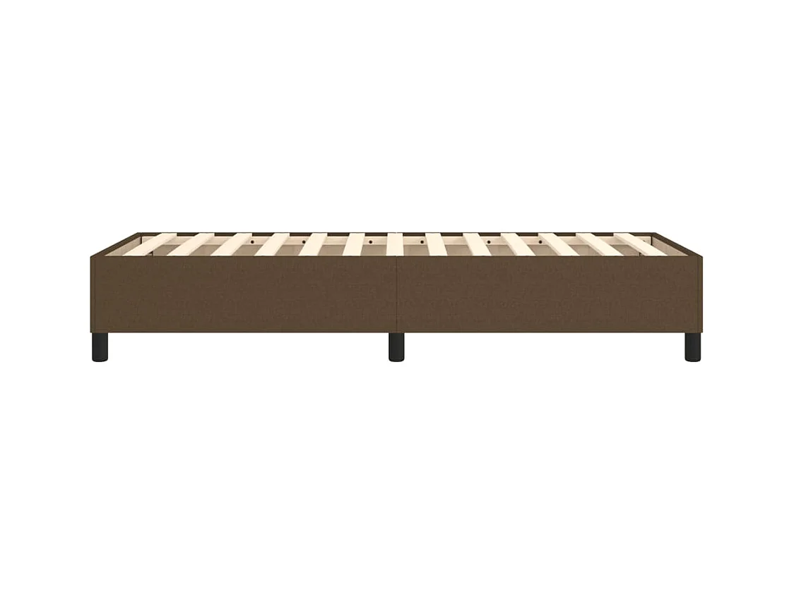 Struttura letto senza materasso tessuto marrone scuro 80x200 cm