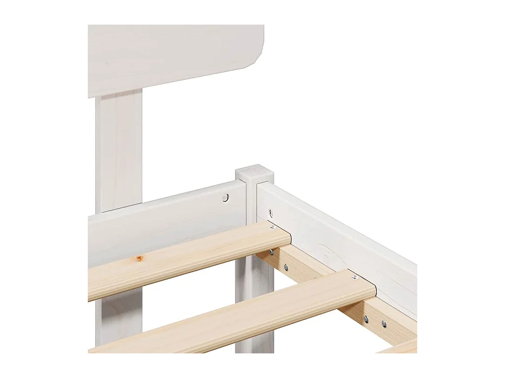 Bedframe met hoofdbord Wit 140 x 190 cm