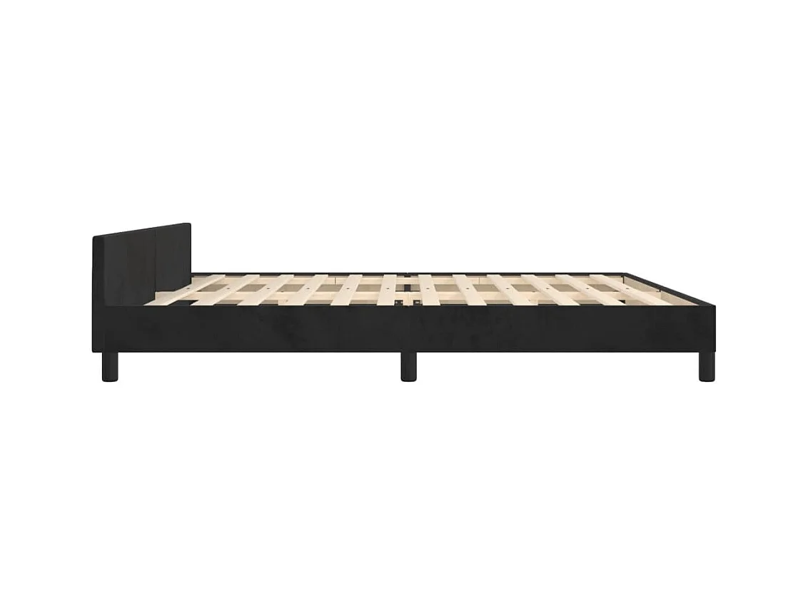 Bedframe zonder matras zwart 200x200 cm fluweel