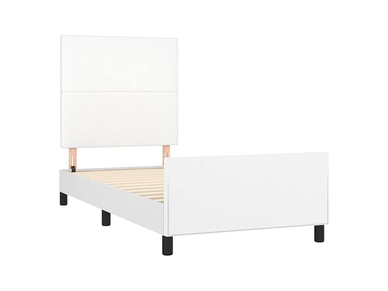 Bedframe zonder matras wit 90x190 cm kunstleer