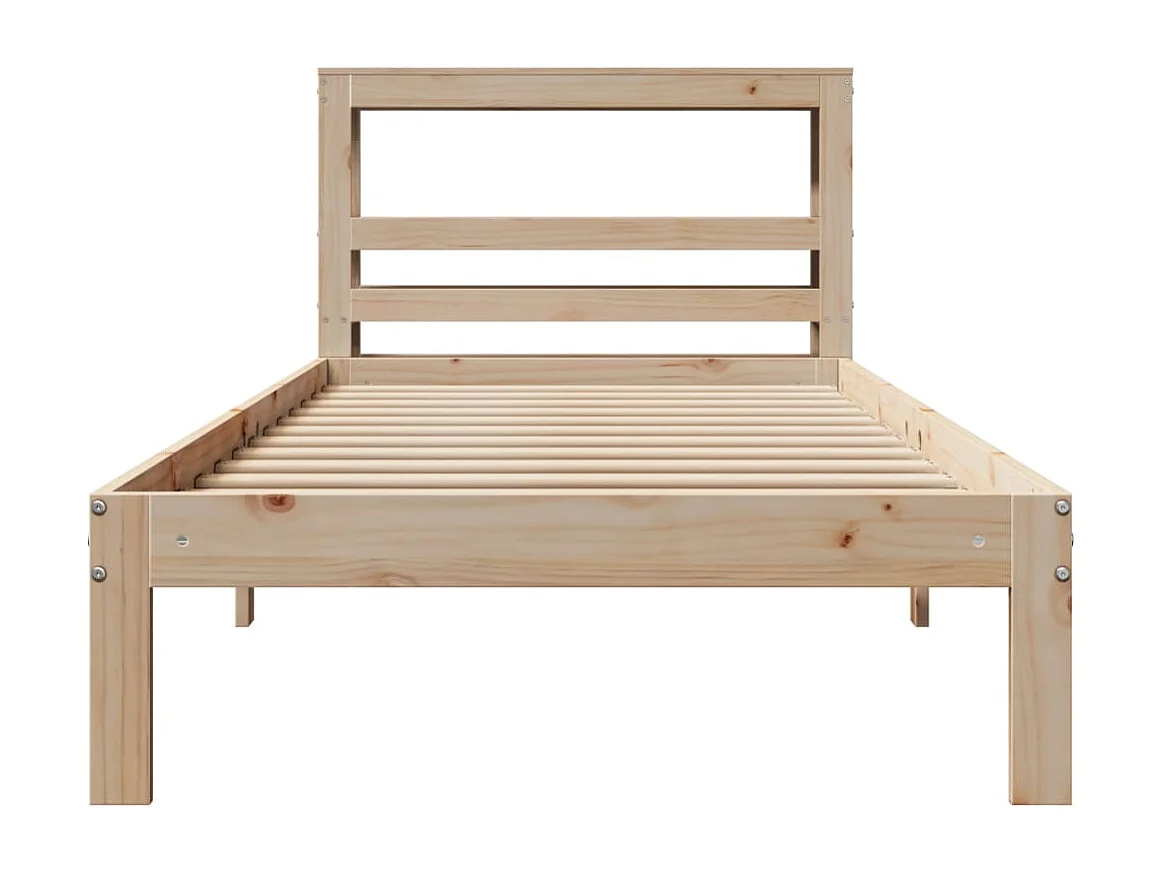 Struttura letto con testiera senza materasso 90x200 cm