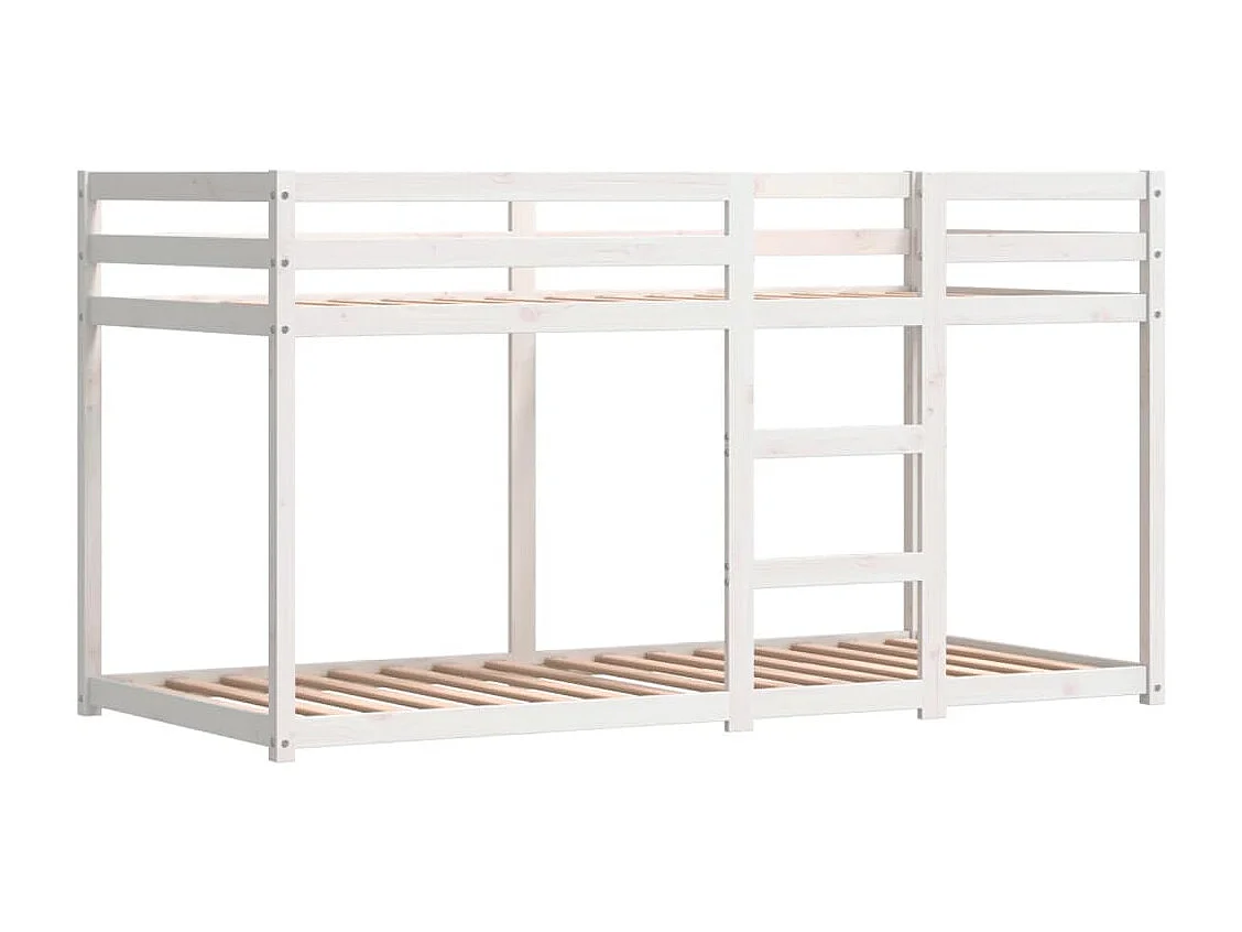 Letto a castello senza materasso 90x190 cm in legno massello di pino