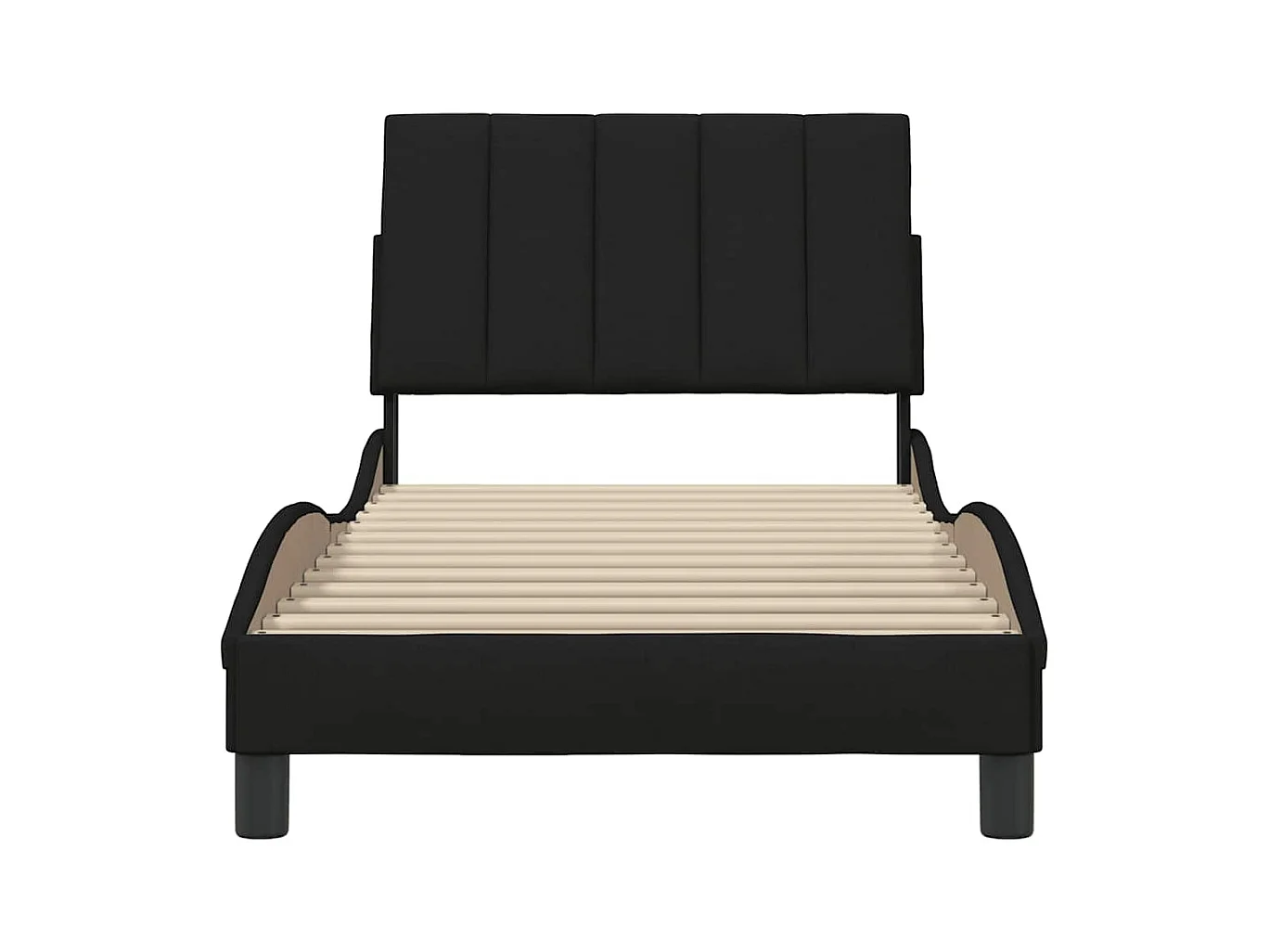 Bedframe zonder matras zwart 90x200 cm stof