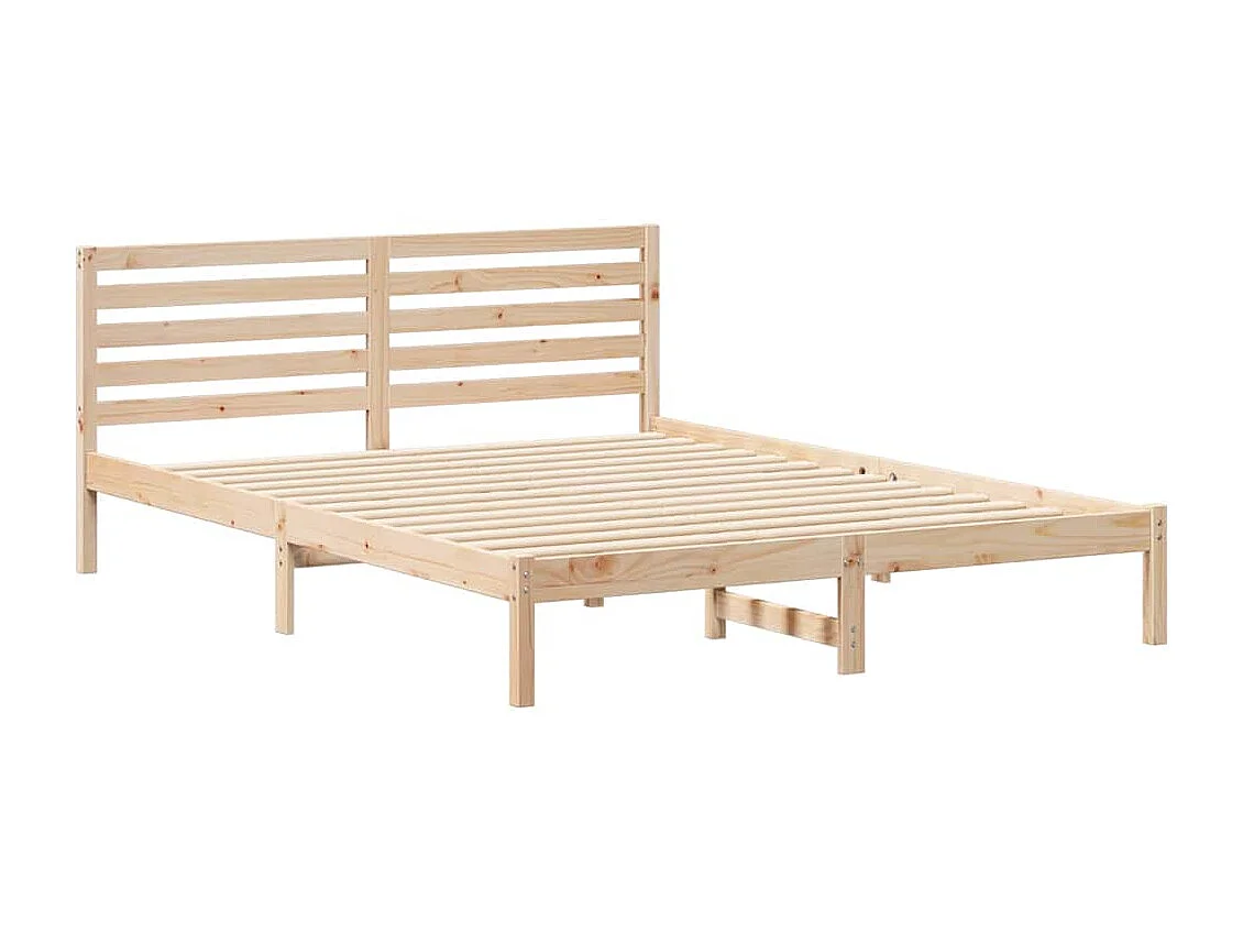 Cadre de lit Marron 160 x 210 cm Bois massif en pin