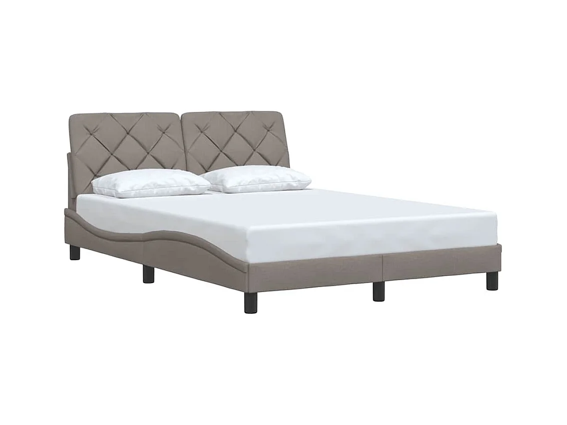 Bedframe zonder matras taupe 140x200 cm stof