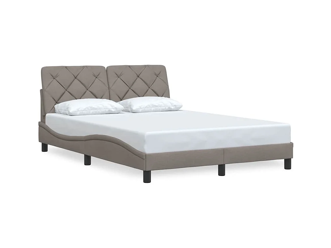 Bedframe zonder matras taupe 140x200 cm stof