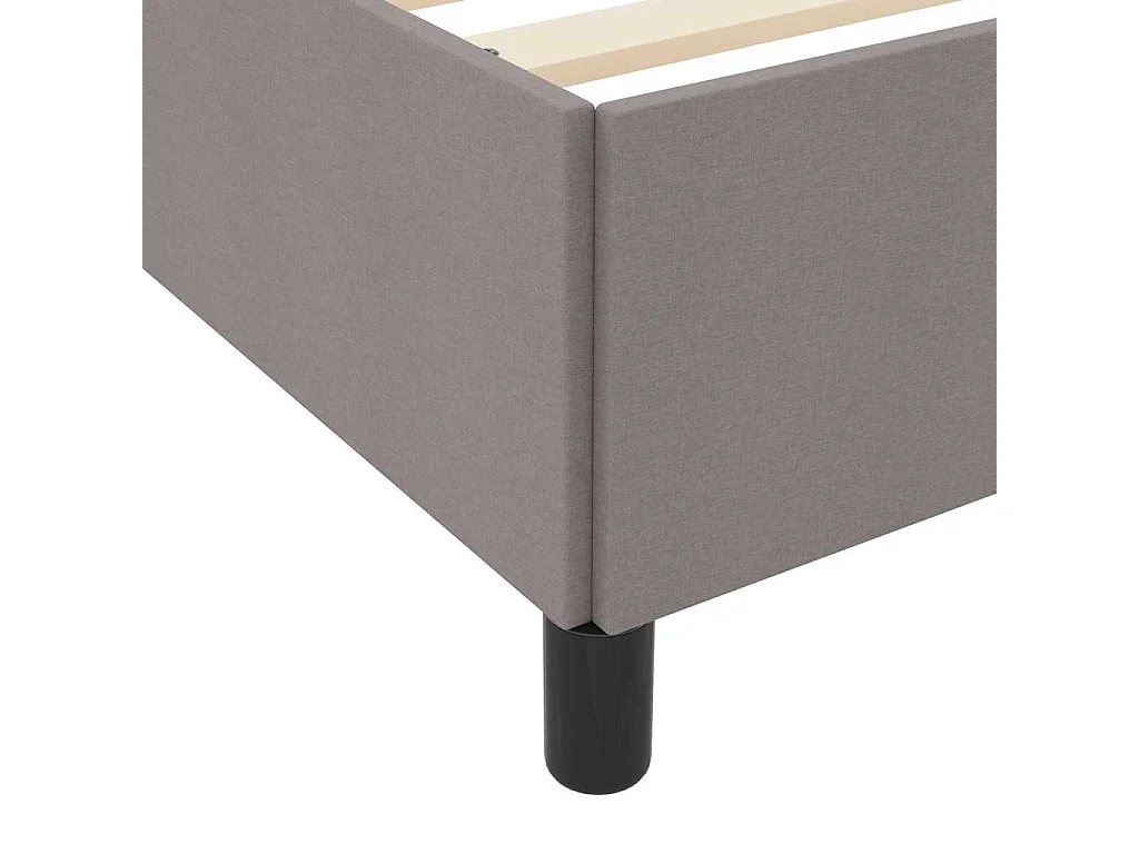 Letto a molle tortora e nero 90 x 190 cm