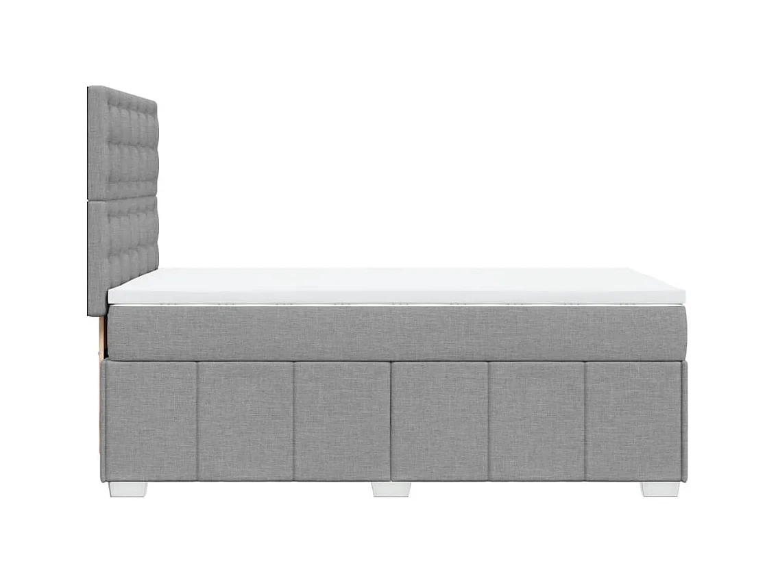 Lattenbodem met matras Lichtgrijs 90x200 cm Stof