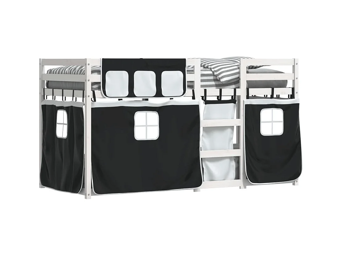 Stapelbed zonder matras 90x200 cm massief grenenhout