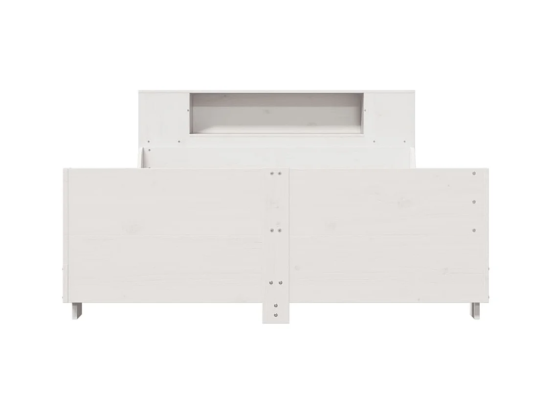 Struttura letto senza materasso bianco 120x200 cm in legno massello di pino
