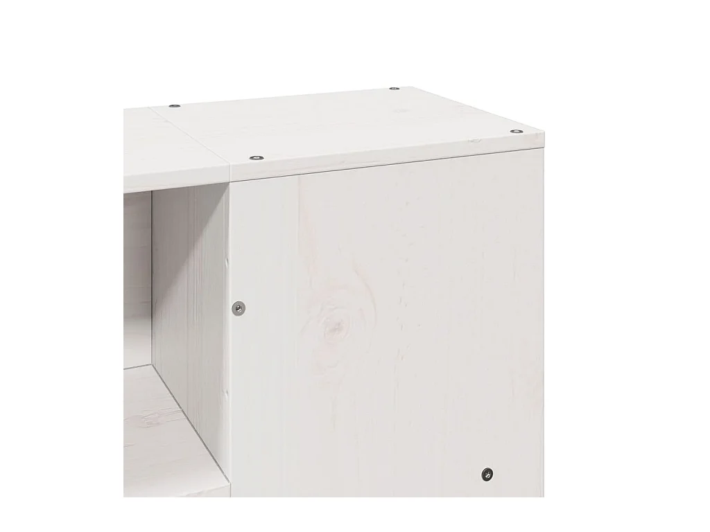 Struttura letto senza materasso bianco 120x200 cm in legno massello di pino