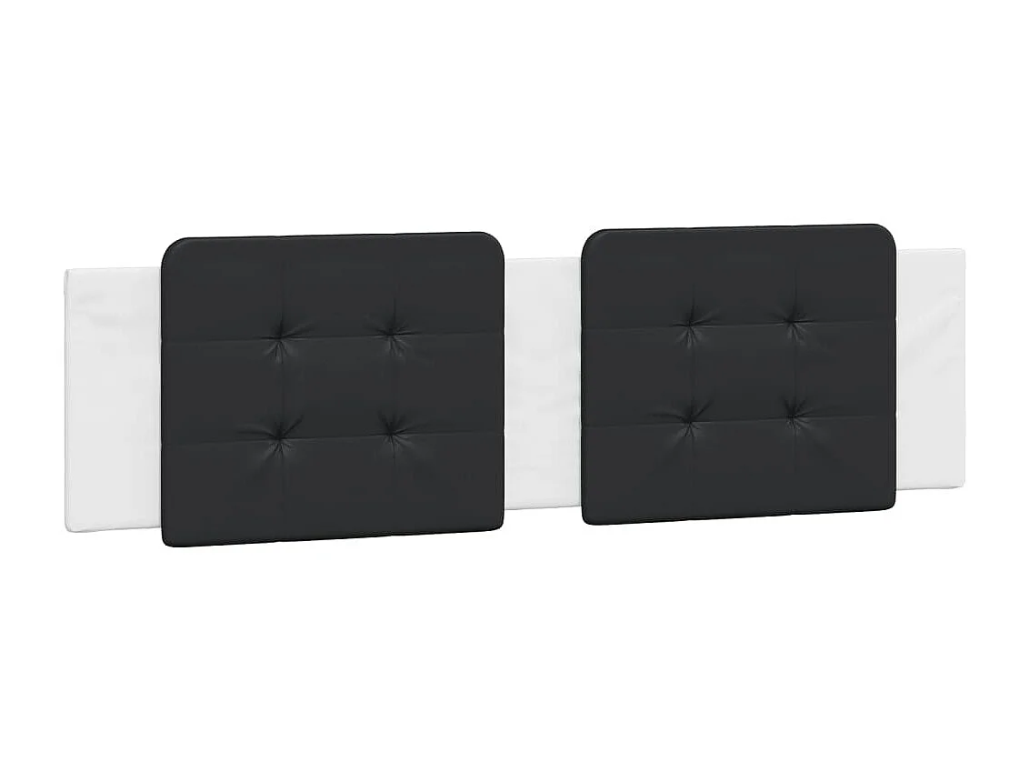 Struttura letto con LED senza materasso bianco e nero 180x200 cm