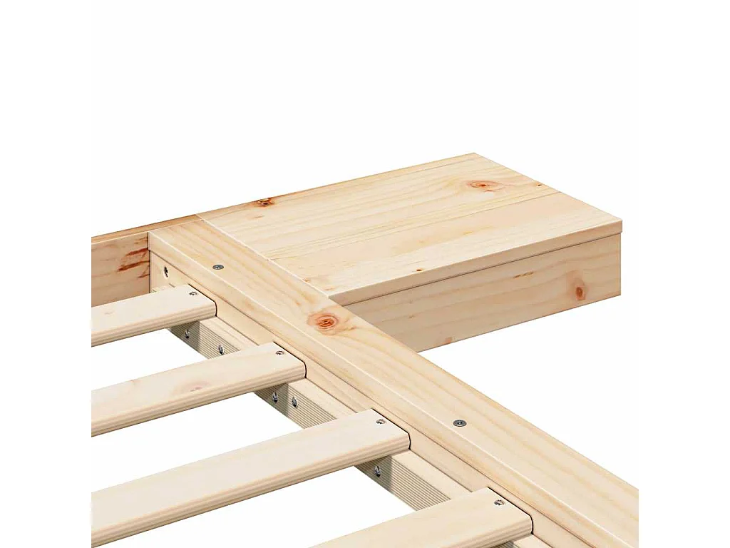 Bedframe met hoofdbord Bruin 160 x 200 cm hout