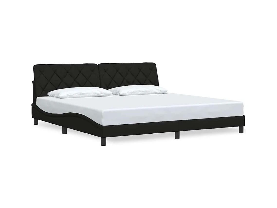 Bedframe zonder matras zwart 200x200 cm stof