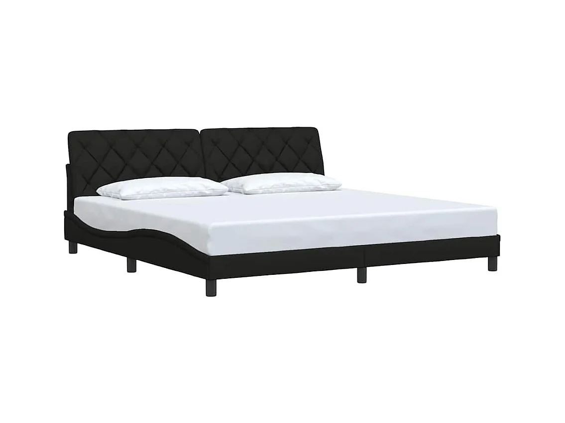 Bedframe zonder matras zwart 200x200 cm stof