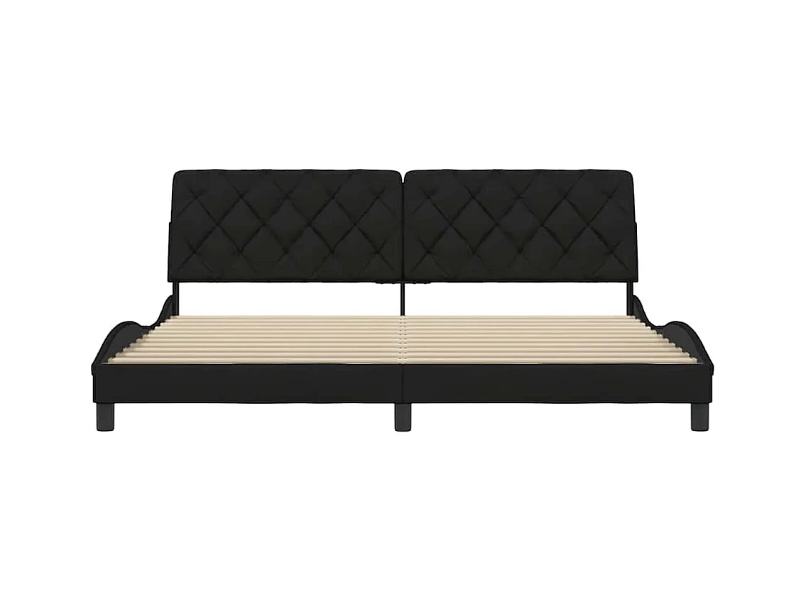 Bedframe zonder matras zwart 200x200 cm stof