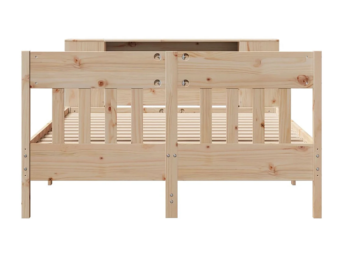 Cama biblioteca sin colchón 120x190 cm madera maciza de pino
