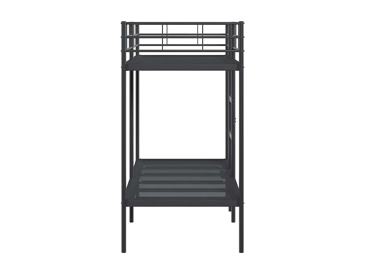 Litera sin colchón negra 75x190 cm acero