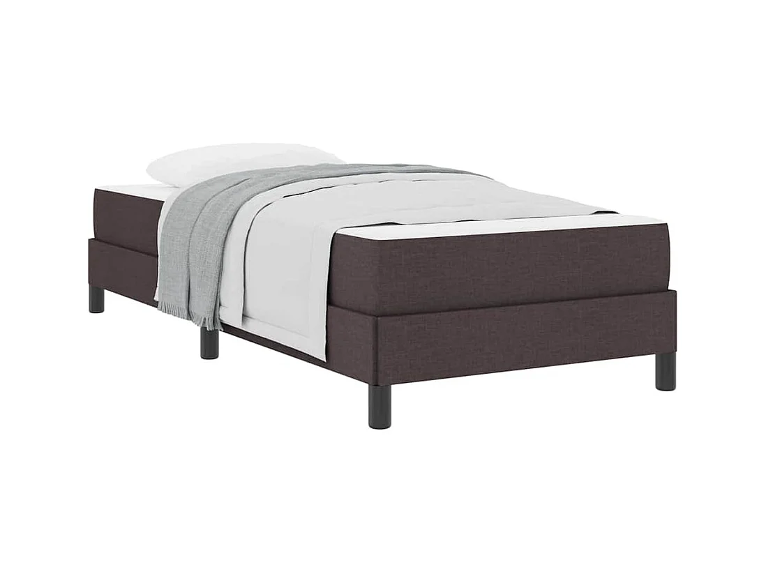 Boxspringbett mit Matratze Dunkelbraun 80 x 200 cm Stoff