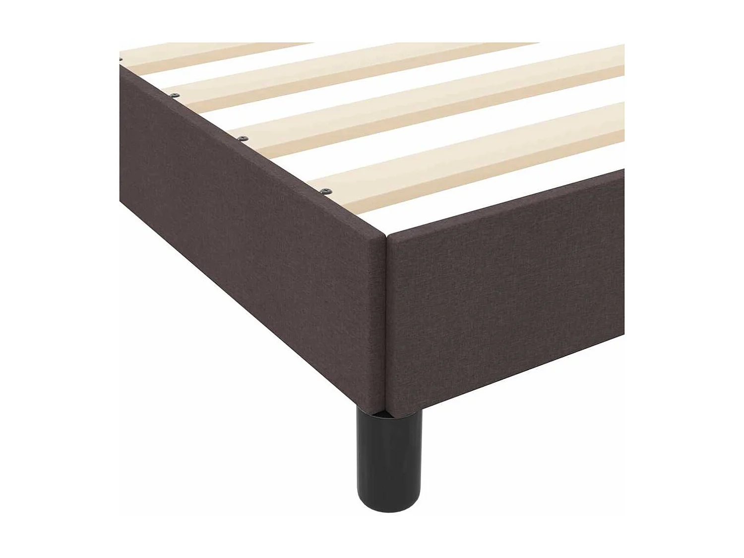 Boxspringbett mit Matratze Dunkelbraun 80 x 200 cm Stoff
