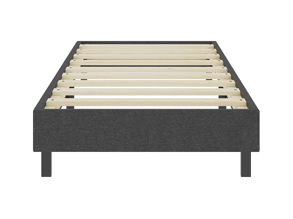 Sommier à lattes de lit Gris foncé Tissu 100x200 cm