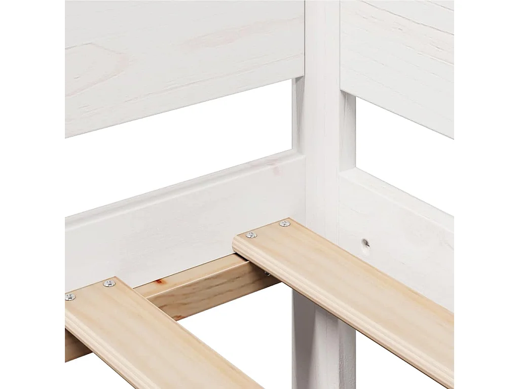 Cama de día y cajones sin colchón blanco 90x190 cm madera maciza