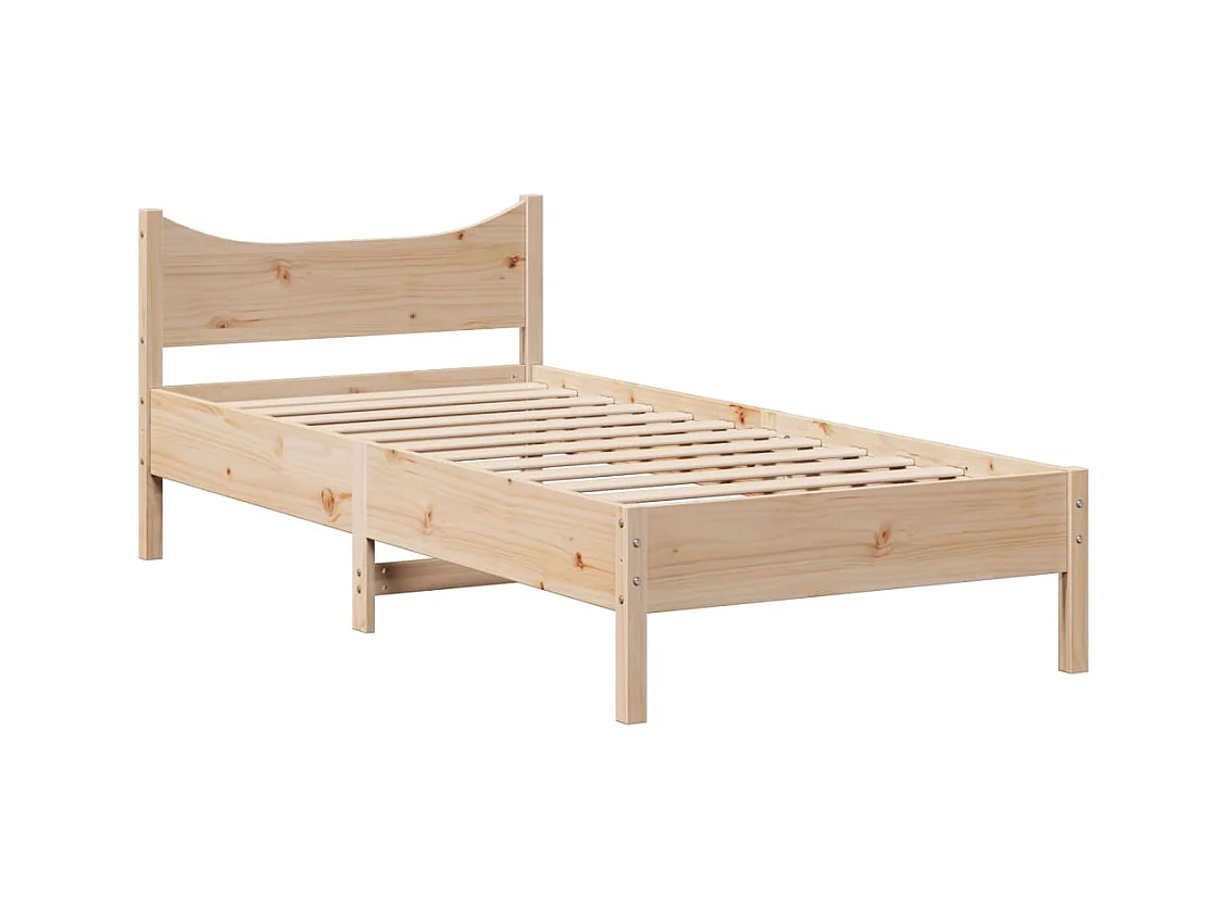 Estructura de cama sin colchón 90x190 cm madera maciza de pino