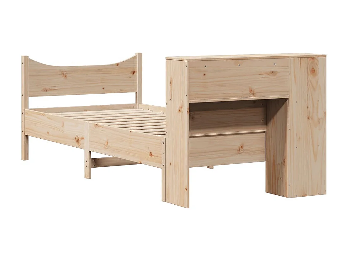 Estructura de cama sin colchón 90x190 cm madera maciza de pino