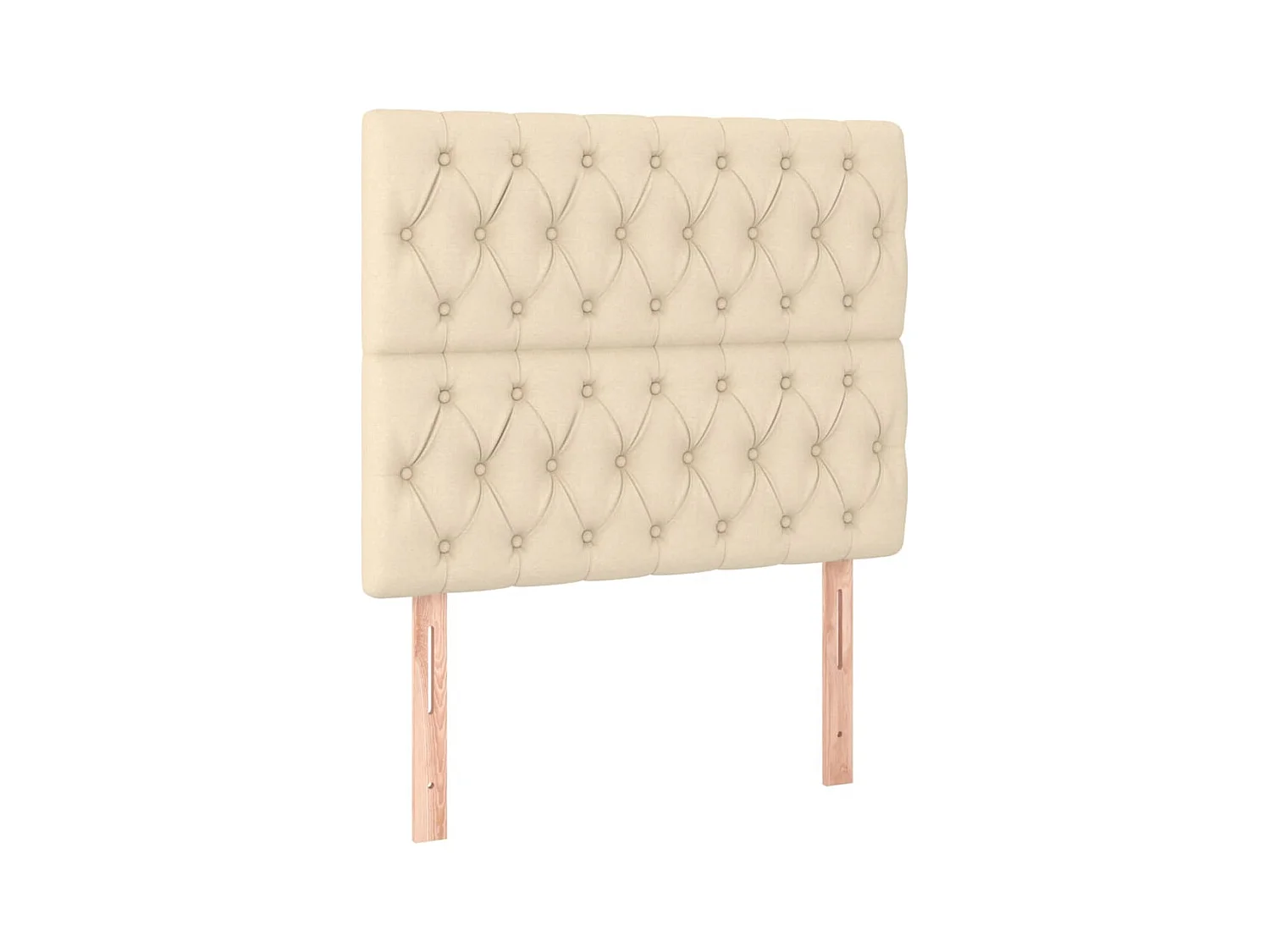 Bedframe zonder matras crème 100x200 cm stof