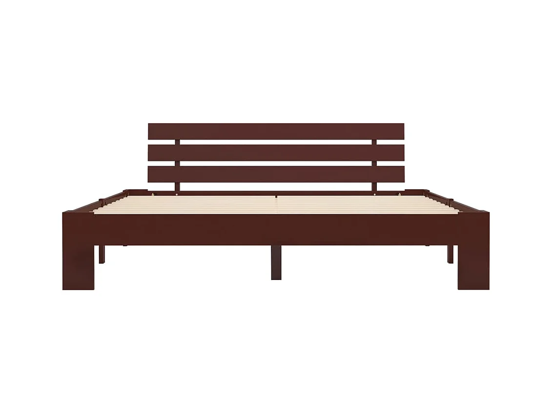 Bedframe zonder matras donkerbruin 180x200 cm massief grenen